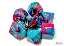 Chessex Gemini Mini Polyhedral Purple Teal/Gold 7-Die Set