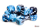 Chessex Gemini Black-Shell/White 16mm d6 Dice Block