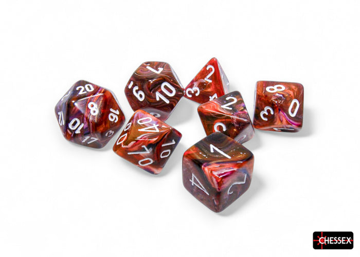 Chessex Festive Symphony/White Polyhedral 7-Dice Set