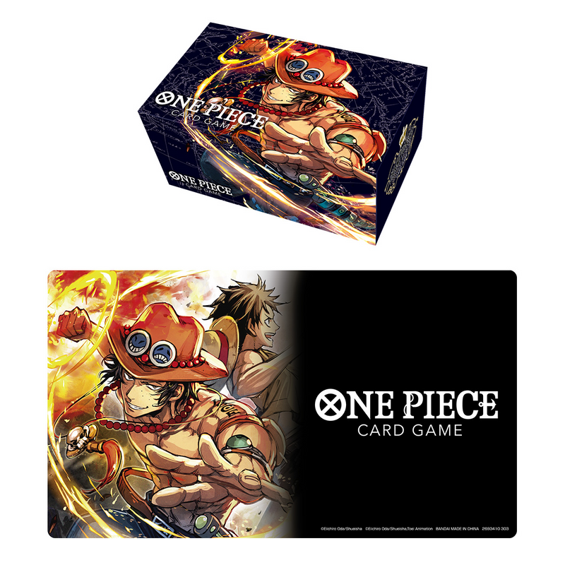 One Piece Card Game Playmat and Storage Box Set-Portagas,D. Ace