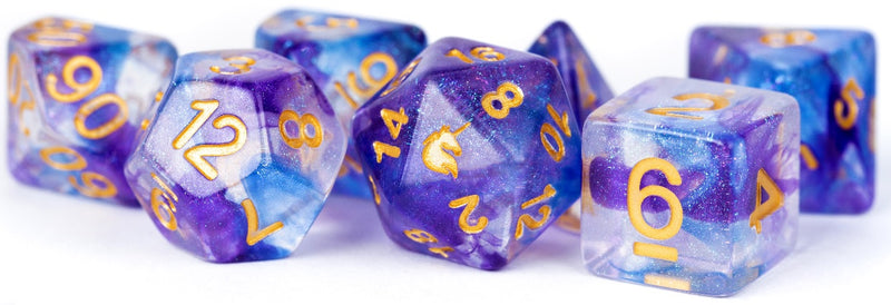 FanRoll Resin Unicorn Midnight Fantasy 7-Die Set