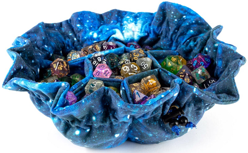 Velvet Dice Bag with Compartments Galaxy