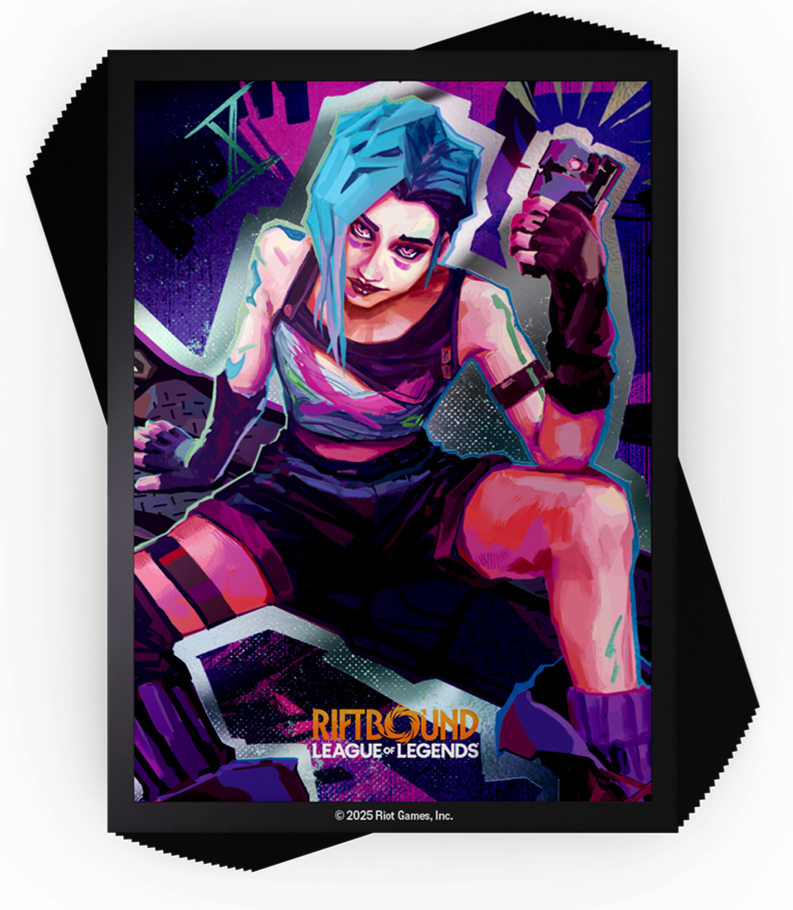 Riftbound League of Legends Trading Card Game Sleeves Origins Jinx