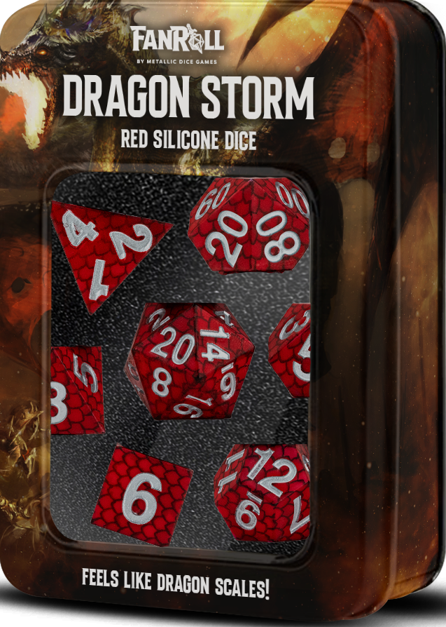 FanRoll Dragon Silicone Storm Red 7-Die Set
