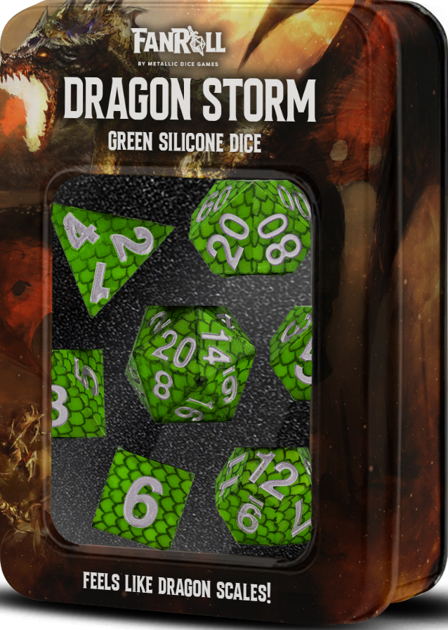 FanRoll Dragon Silicone Storm Green 7-Die Set