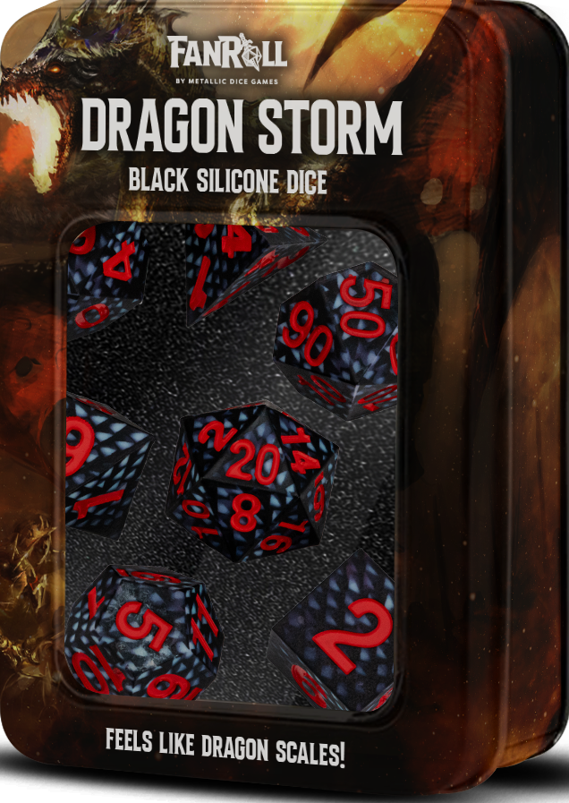 FanRoll Dragon Silicone Storm Black 7-Die Set