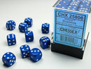 Chessex Opaque Blue/White 12mm d6 Dice Block