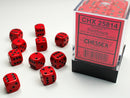 Chessex Opaque Red/Black 12mm d6 Dice Block
