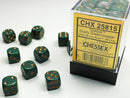 Chessex Opaque Dusty Green/Copper 12mm d6 Dice Block