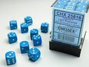Chessex Opaque Light Blue/White 12mm d6 Dice Block