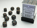 Chessex Opaque Dark Grey/Copper 12mm d6 Dice Block