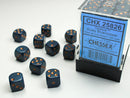 Chessex Opaque Dusty Blue/Copper 12mm d6 Dice Block