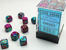 Chessex Gemini Purple-Teal/Gold 12mm d6 Dice Block
