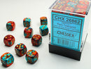 Chessex Gemini Red-Teal/Gold 12mm d6 Dice Block