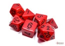 Chessex Opaque Red/Black Polyhedral 7-Dice Set