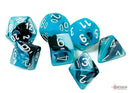 Chessex Gemini Black-Shell/White Polyhedral 7-Dice Set