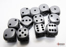 Chessex Opaque Grey/Black 16mm d6 Dice Block