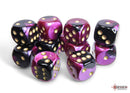 Chessex Gemini Black-Purple/Gold 16mm d6 Dice Block