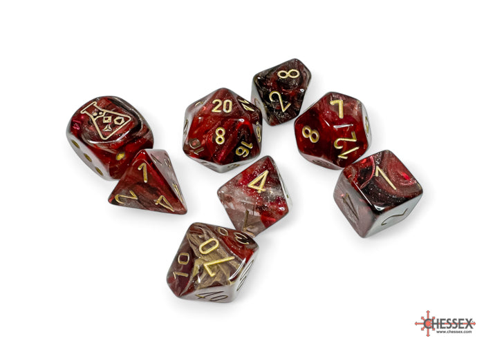 Chessex Lab Dice Borealis Cosmos/Gold Polyhedral 7-Dice Set