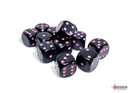 Chessex Opaque Black/Pink 16mm d6 Dice Block