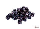 Chessex Opaque Black/Pink 12mm d6 Dice Block