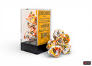 Chessex Brush Polyhedral Sunrise/Black 7-Die Set