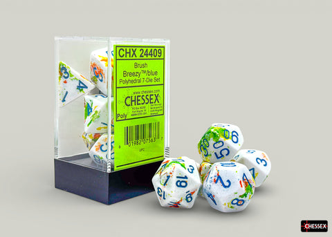 Chessex Brush Polyhedral Breezy/Blue 7-Die Set