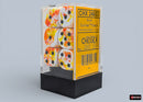 Chessex Brush Sunrise/Black 16mm d6 Dice Block