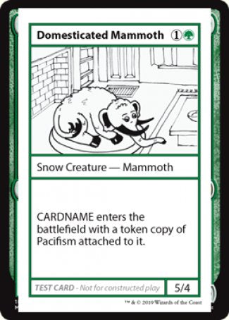 Domesticated Mammoth (No PW Symbol) (CMB1-) - Mystery Booster Playtest Cards 2021