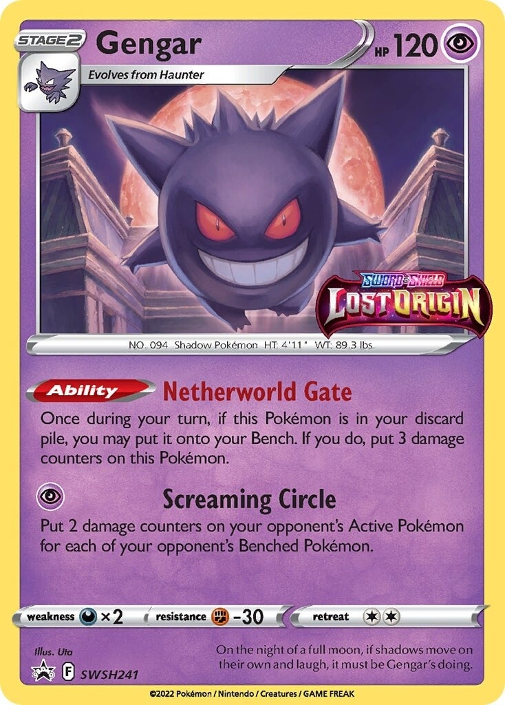 Gengar - SWSH241 (Prerelease) SWSH241/307 - SWSH Sword & Shield Promo Cards Holofoil