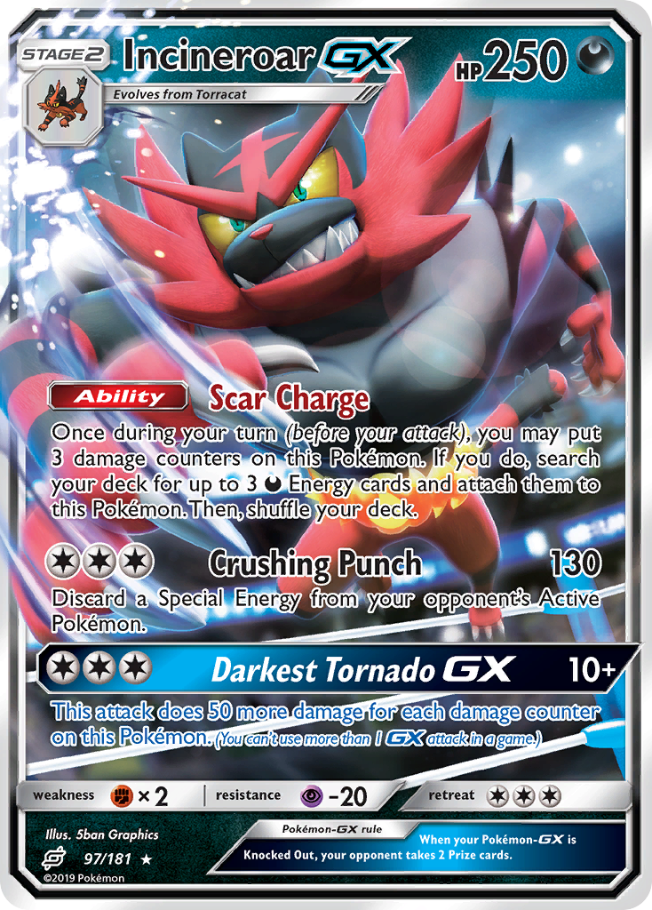 Incineroar GX 97/181 - SM  Team Up Holofoil