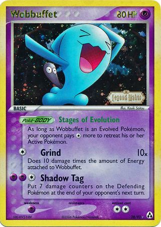 Wobbuffet/92 - Legend Maker Reverse Holofoil
