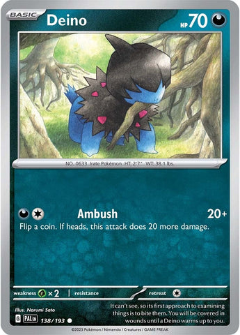 Deino 138 - SV02 Paldea Evolved