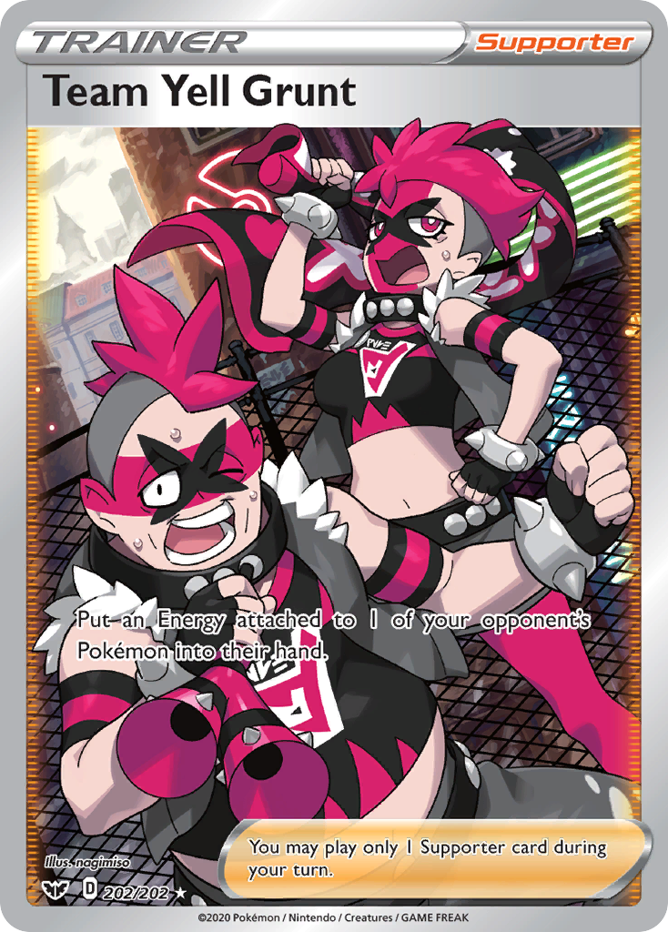 Team Yell Grunt (Full Art) 202/202 - SWSH01 Sword & Shield Base Set Holofoil