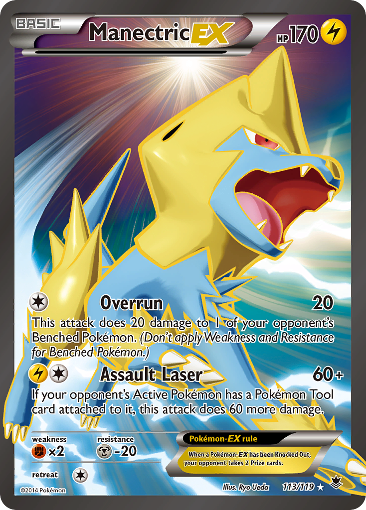 Manectric EX (113 Full Art) 113/119 - XY  Phantom Forces Holofoil