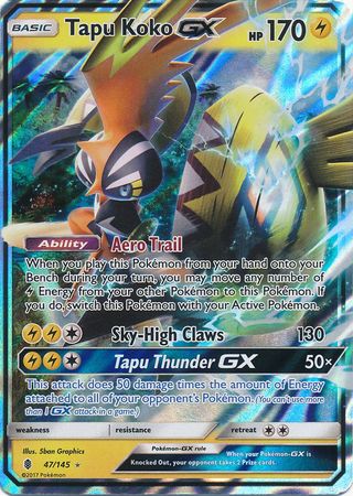 Tapu Koko GX - 47/145 - Jumbo Cards Holofoil