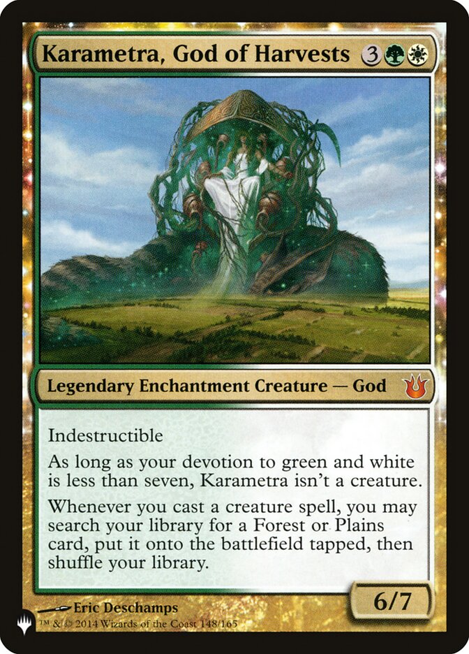 Karametra, God of Harvests (LIST-148/165) - The List: (enchantment)