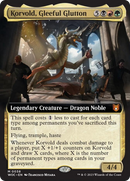 Korvold, Gleeful Glutton (Extended Art) (WOC-038) - Wilds of Eldraine Commander: (Extended Art)