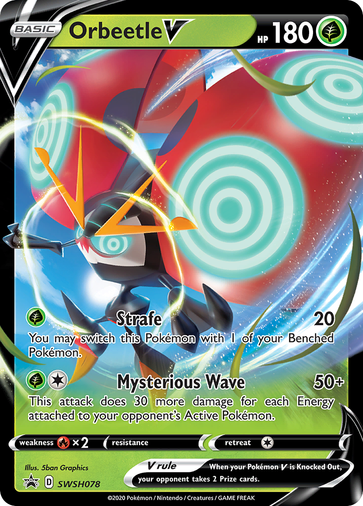 Orbeetle V - SWSH078 - Jumbo Cards Holofoil