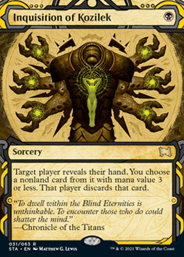 Inquisition of Kozilek (Foil Etched) (STA-031) - Strixhaven Mystical Archive (Borderless) Foil