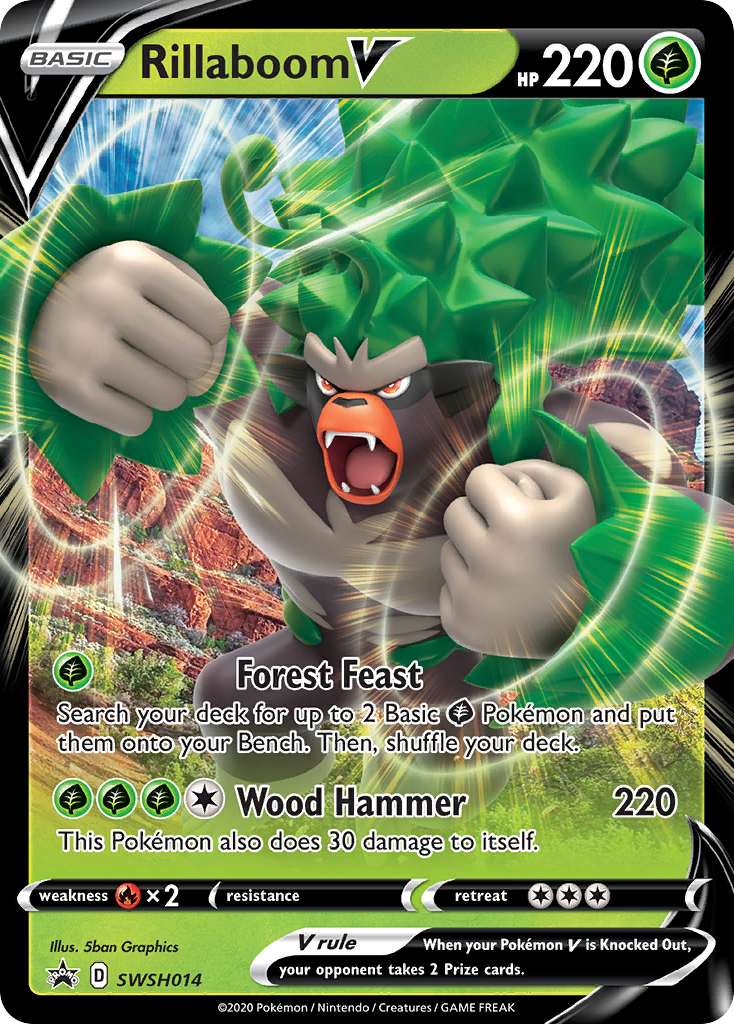 Rillaboom V - SWSH014 - Jumbo Cards Holofoil