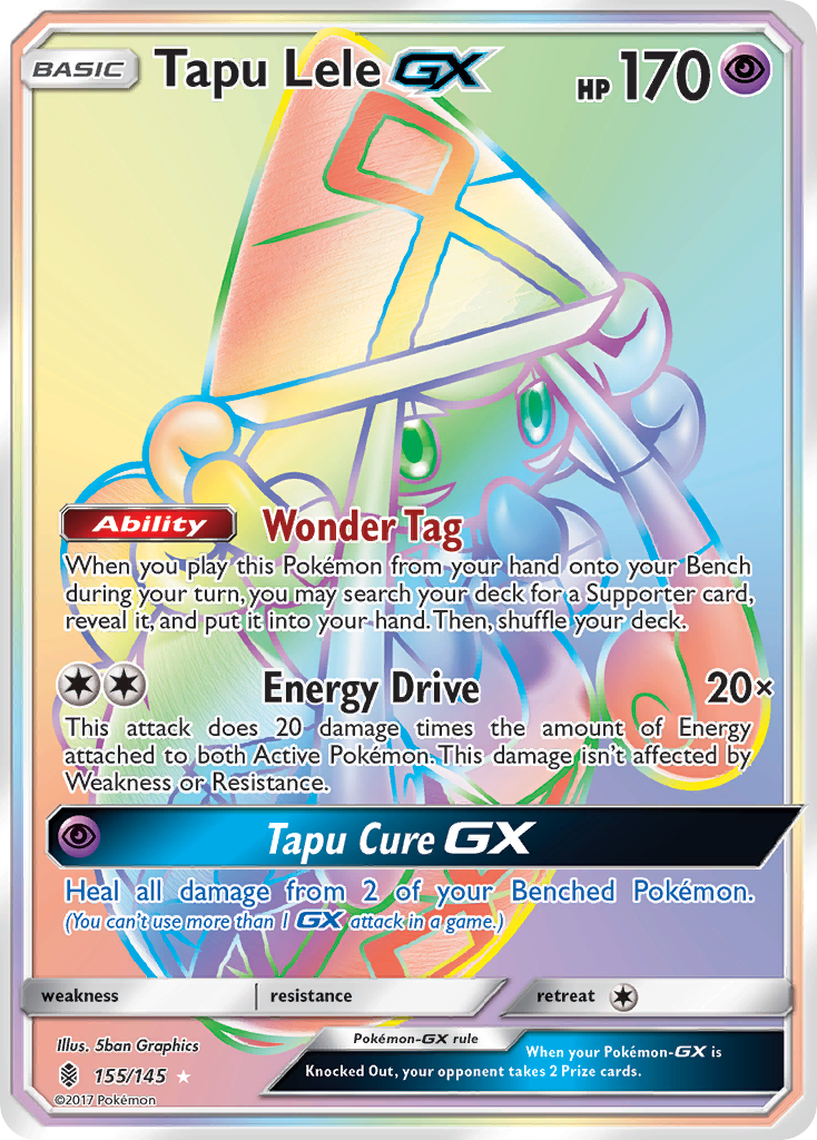 Tapu Lele GX (Secret)/145 - SM  Guardians Rising Holofoil