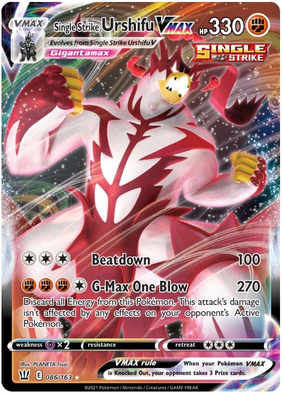 Single Strike Urshifu VMAX 86/163 - SWSH05 Battle Styles Holofoil