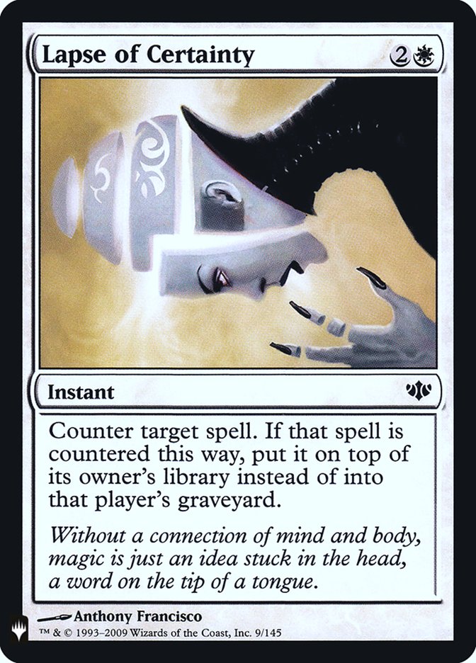 Lapse of Certainty (LIST-009) - The List Foil