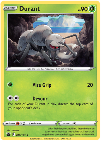 Durant 10/163 - SWSH05 Battle Styles