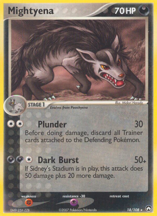 Mightyena - 18/108 (Cosmos Holo) - Deck Exclusives Holofoil