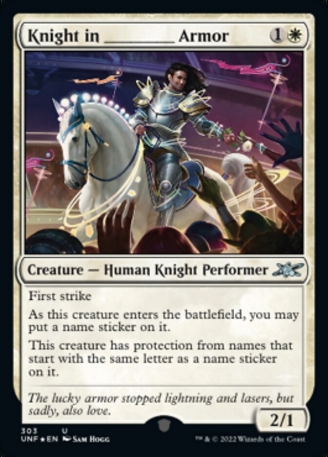 Knight in _______ Armor (Galaxy Foil) (UNF-303) - Unfinity Foil
