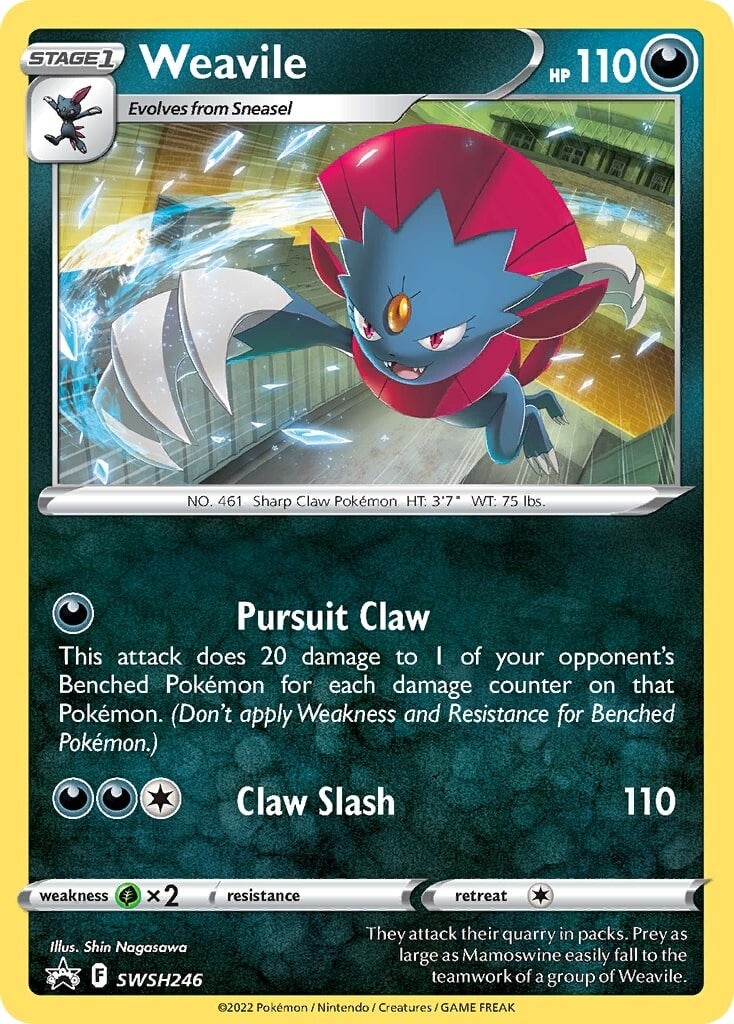 Weavile - SWSH246 (Cosmos Holo) SWSH246/307 - SWSH Sword & Shield Promo Cards Holofoil