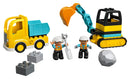 Lego Duplo Truck & Tracked Excavator 20pcs
