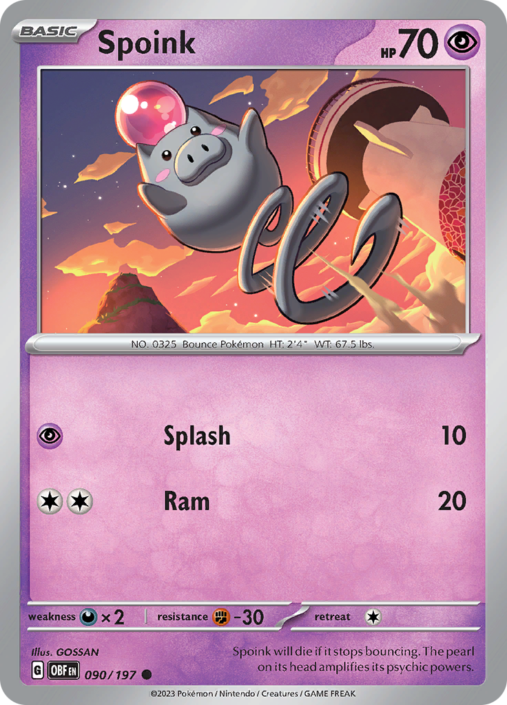 Spoink 90 - SV03 Obsidian Flames